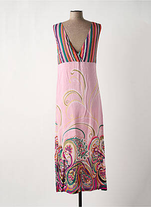 Rochie midi roz PAUL BRIAL femeie