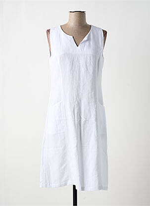 Rochie midi alb PAUL BRIAL femeie