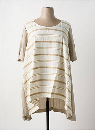 Tunică mâneci scurte ecru G!OZE femeie