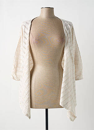 Vestă cu mâneci lungi ecru G!OZE femeie