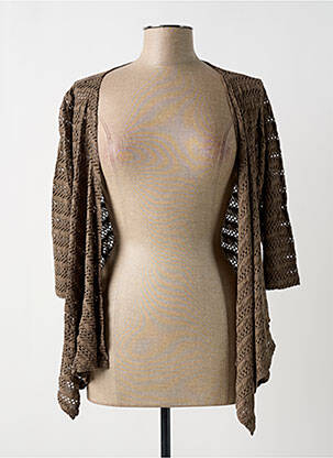 Vestă cu mâneci lungi taupe G!OZE femeie