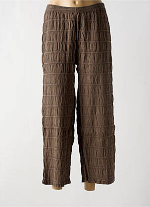 Pantalon larg taupe G!OZE femeie
