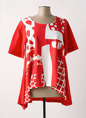 Tunică mâneci scurte roșu G!OZE femeie