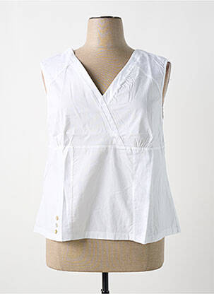 Top alb MALOKA femeie