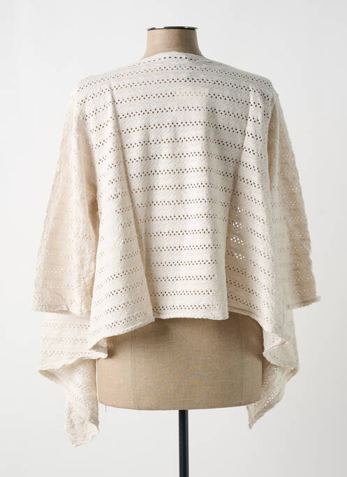 Vestă cu mâneci lungi ecru G!OZE femeie