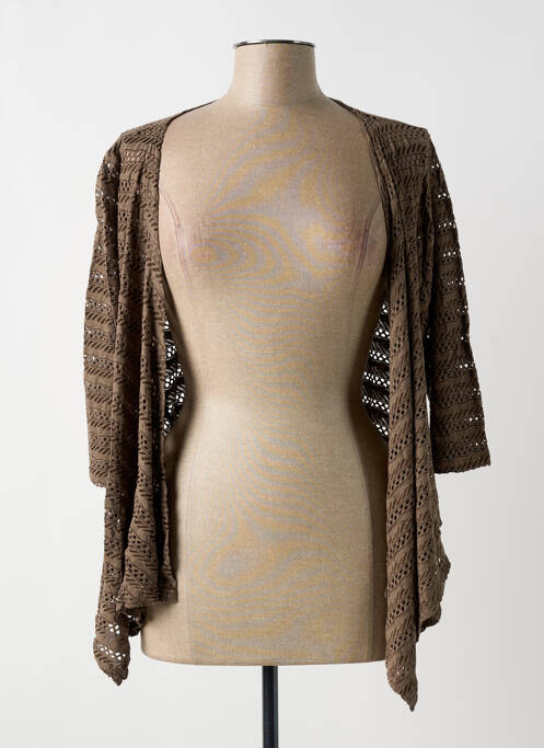 Vestă cu mâneci lungi taupe G!OZE femeie