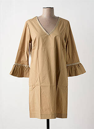 Rochie scurtă maro MALOKA femeie