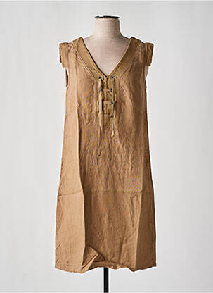 Rochie midi maro MALOKA femeie