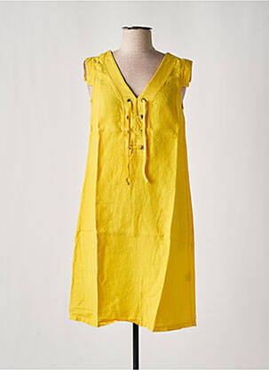 Rochie midi galben MALOKA femeie