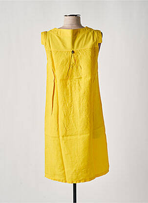 Rochie midi galben MALOKA femeie