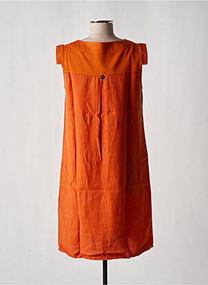Rochie midi portocalie MALOKA femeie