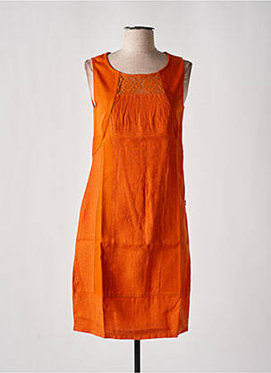 Rochie midi portocalie MALOKA femeie