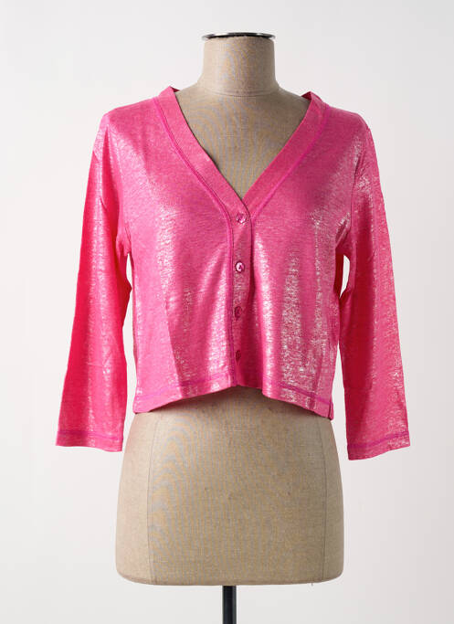 Vestă cu mâneci lungi roz MALOKA femeie