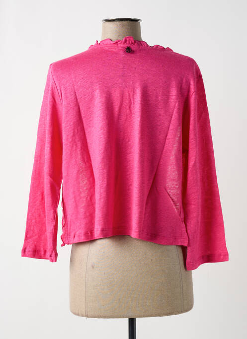 Vestă cu mâneci lungi roz MALOKA femeie