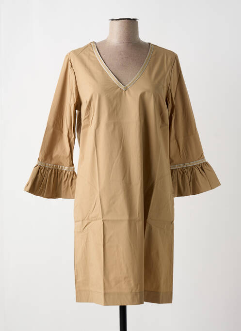 Rochie scurtă maro MALOKA femeie