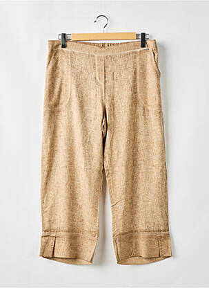 Pantalon trei sferturi maro MALOKA femeie