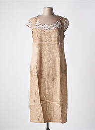 Rochie midi maro MALOKA femeie