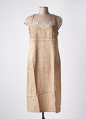 Rochie midi maro MALOKA femme