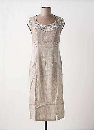 Rochie midi taupe MALOKA femeie