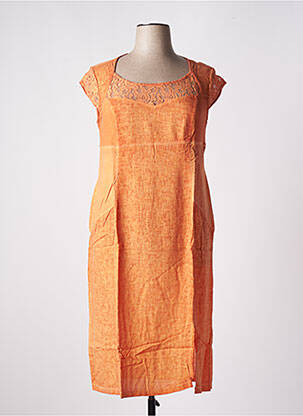 Rochie midi portocalie MALOKA femeie