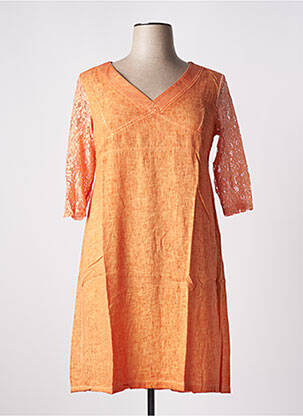 Rochie midi portocalie MALOKA femeie