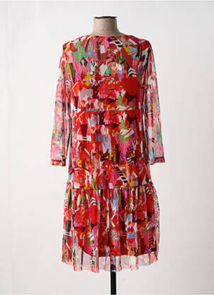 Rochie midi roșu MALOKA femeie