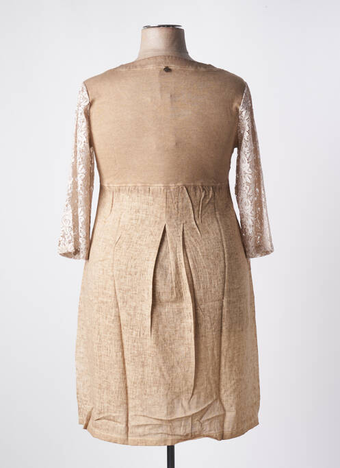 Rochie scurtă maro MALOKA femeie