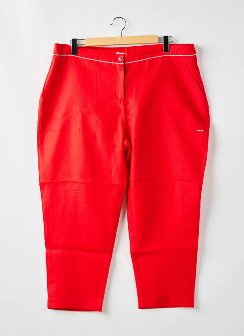 Pantalon trei sferturi roșu MALOKA femeie