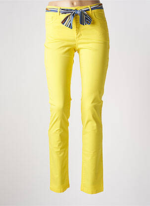 Pantalon slim galben PAUL BRIAL femeie