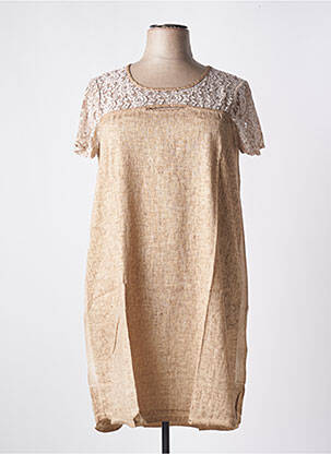 Rochie scurtă maro MALOKA femeie