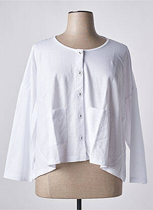 Vestă cu mâneci lungi alb G!OZE femeie