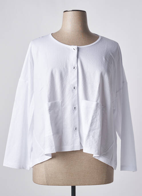 Vestă cu mâneci lungi alb G!OZE femeie