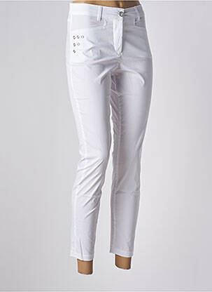 Pantalon slim alb MALOKA femeie