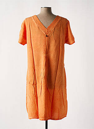 Rochie midi portocalie MALOKA femeie