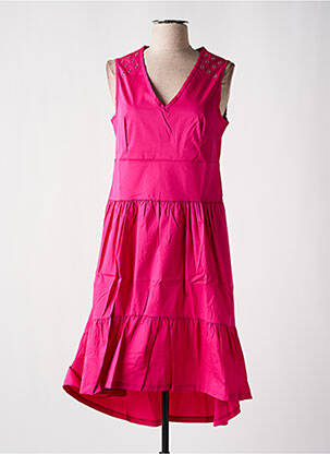 Rochie midi roz MALOKA femeie