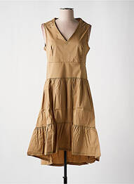 Rochie midi maro MALOKA femeie
