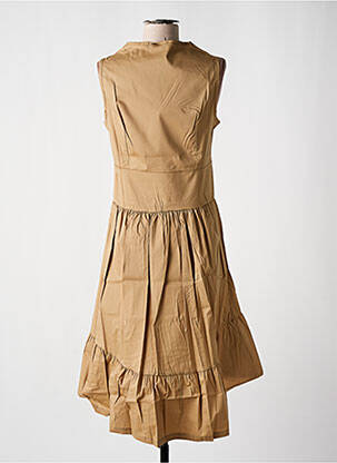 Rochie midi maro MALOKA femeie
