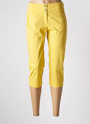 Pantalon trei sferturi galben MALOKA femeie