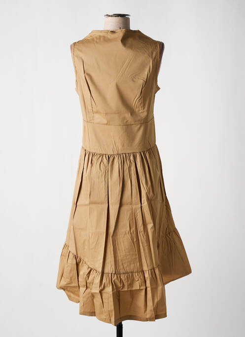 Rochie midi maro MALOKA femeie