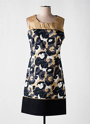 Rochie midi bej PAUL BRIAL femeie