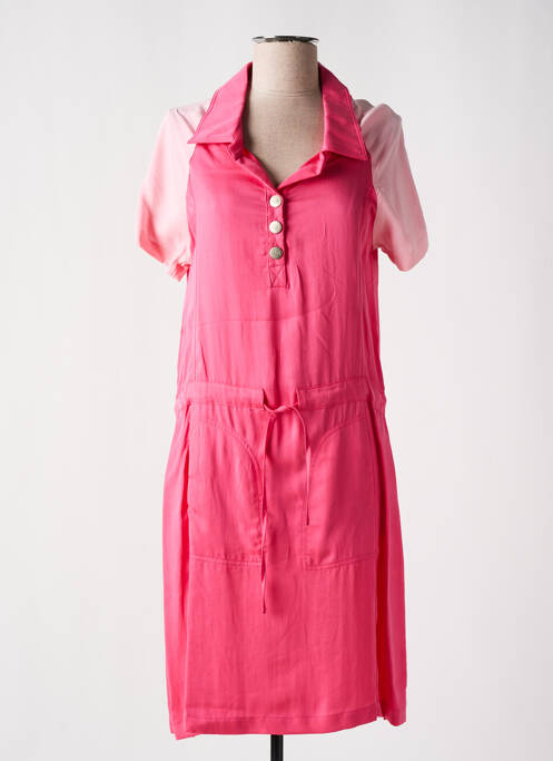 Rochie midi roz PAUL BRIAL femeie