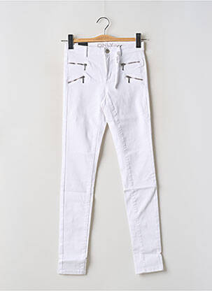 Pantalon slim alb ONLY femeie