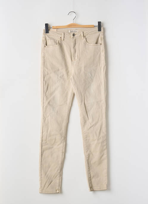 Blugi cu croială slim bej TOXIK3 femeie