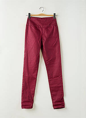 Pantalon slim roșu PIECES femeie