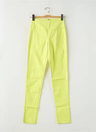 Pantalon slim galben PIECES femeie