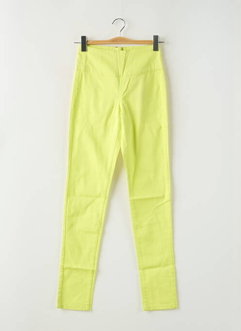 Pantalon slim galben PIECES femeie