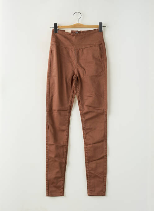 Pantalon slim maro PIECES femeie