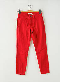 Blugi skinny roșu PIECES femeie