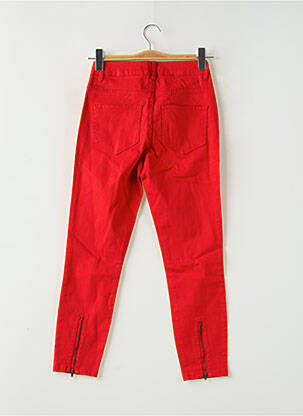 Blugi skinny roșu PIECES femeie
