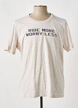 Tricou bej R.EV 1703 BY REMCO EVENPOEL  bărbat